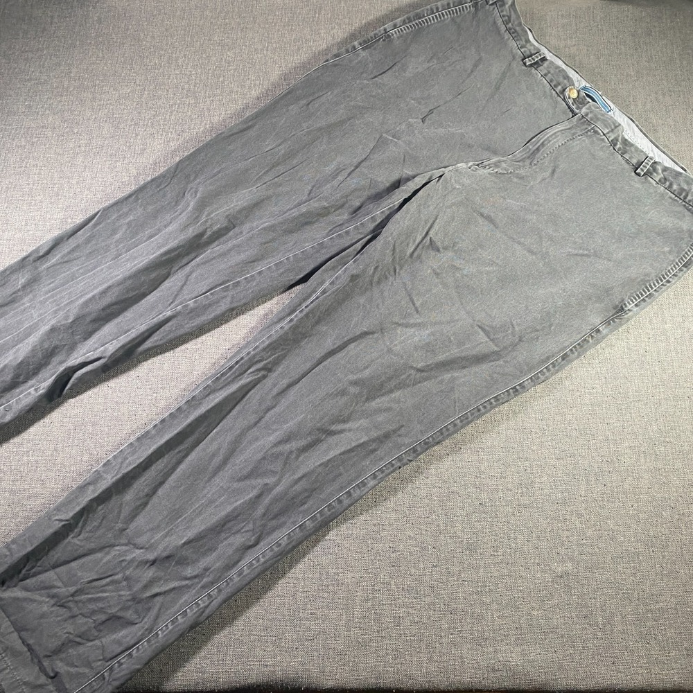 Peter Millar Flat Front Golf Chino Pants Mens 40x32 Grey Straight Pima‎ Cotton
